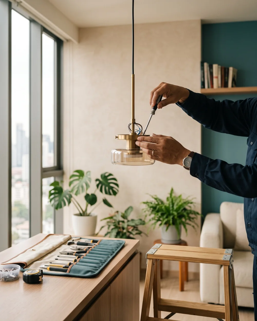 Maison Siam technician maintaining a Bangkok condo