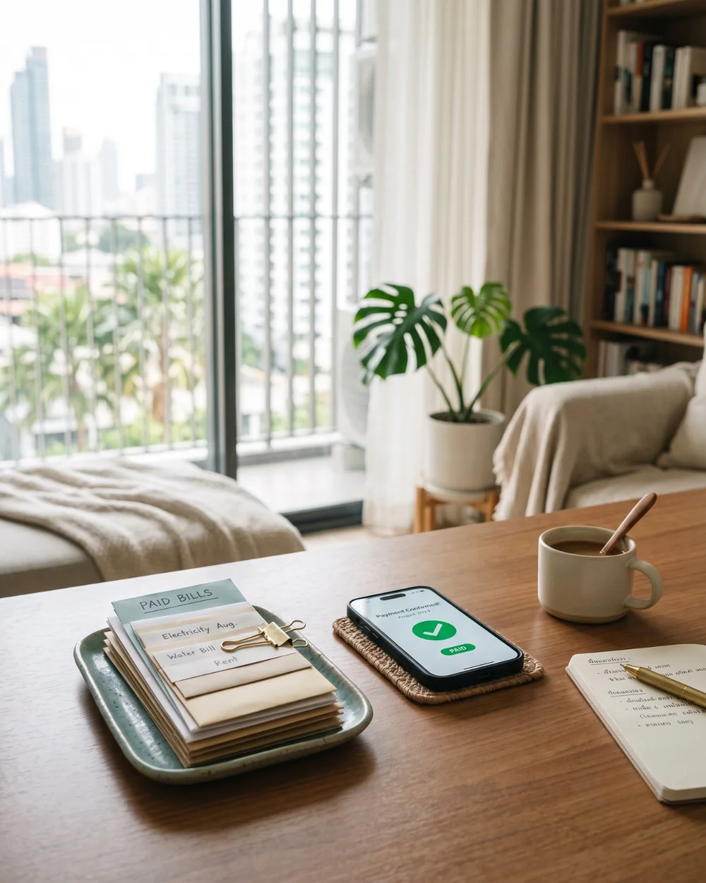 Utilities and bills managed by Maison Siam for a Bangkok rental