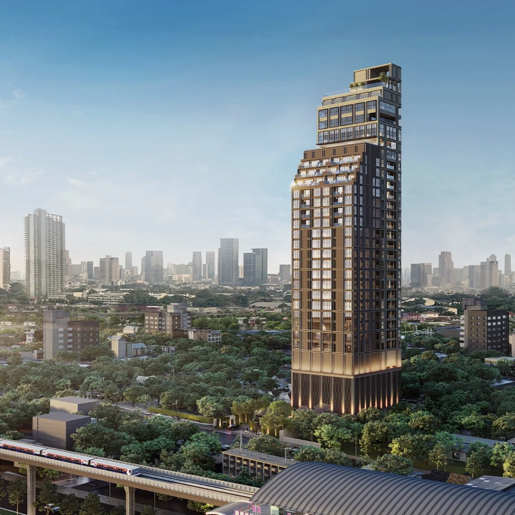 3D render of Via ARI, a luxury condominium in Ari, Bangkok, blending local heritage with modern lifestyle amenities.